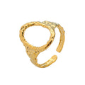 Golden Open O-Shaped Circle Ring